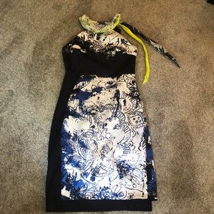 Tahari Print Scarf Dress